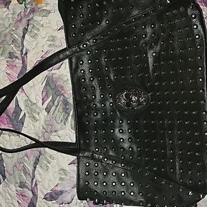 Crystal skull shoulder bag